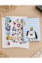 Snoopy A5 Spiral-Bound Lined Notebook 80 Sheets, 6 Pieces of 44 mm Badges, and 4 Pages of A4 Sticker Set - 2