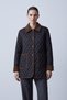 Women's Contrast Detailed Quilted Coat 32543 - 3