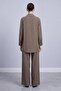 Women's Cut-Out Lace Detailed Zippered Jacket and Trousers Set 14534 - 2