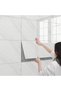 Ry Collections 60*30 .Cm White Marble Patterned Aluminum Plastic Wall Sticker Self-Adhesive - 3