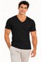 Men's V-Neck Short Sleeve Cotton Basic T-Shirt - Flexible Comfort Fit Breathable Casual Sports T-Shirt