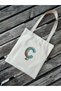 Canvas Tote Shoulder Bag Women's Daily Bag Suitable for A4 Size Handmade Natural Fabric Large Tote Bag Name Printed, Letter Printed Bag - 2