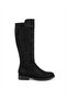 Zri̇nx165-305 Premium Black Suede Women's Boots with Back Stretch Zipper - 2