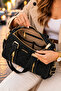 Women's Large Size Quilted Pattern Luxury Hand and Shoulder Bag Size: 31 X 21 cm Shopper - 3