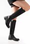 Zri̇nx165-305 Premium Black Women's Boots with Back Stretch Zipper - 4