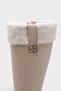 Women's Rofen Fur Flat Sole Boots - Tan Suede - 4