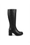 Zri̇nx-3013 Premium Black Zippered Daily Women's Boots 6 cm - 2