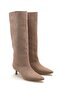 Women's Retro Short Heeled Boots - Mink