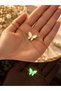 3-Piece Best Friends Bracelet Set Glow-In-The-Dark Butterfly Glow Butterfly - 2
