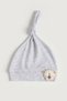 Unisex Baby 100% Cotton Interlock Peak Knot Towel Embroidered Teddy Bear Beanie Hat 0-6 Months