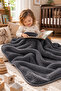 Wellsoft Baby Kids Blanket 100X150 cm Soft Swaddle Stroller Nursery Kindergarten Cover |   Anthracite - 5