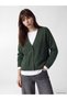 Alita City Lcw Everyday Khaki Knitwear Plain Women's Cardigan with a Difference - 2