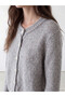 Alita City Lcw Modest Gray Knitwear Plain Short Women's Cardigan with a Difference - 3