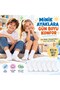 Children's White Socks Set of 6 Thin Stitched Soft Breathable School Daily Comfortable Socks Set for 5-11 Years Old - 2