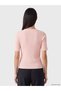Alita City Lcw Everyday Pink Knitwear Plain Short Women's Cardigan with a Difference - 4
