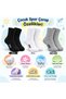 Children's Sports Socks Set of 3 Black White Gray Fine Stitched Scented Wash Soft Flexible Daily Socks Set - 3