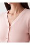 Alita City Lcw Everyday Pink Knitwear Plain Short Women's Cardigan with a Difference - 3