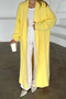 Women's Oversized Long Knit Cardigan – Pink, Stone, Beige, Black, Brown, Yellow, Baby Blue - Standard Size - 3