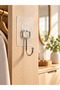 8-Piece Self-Adhesive Transparent Hook Hanger – Multi-Purpose Wall Hanger with Metal Hooks for Installation Without Drilling - 3