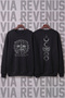 Basgiath Printed Wide Fit Crew Neck 100% Cotton Basic Sweatshirt