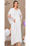 Lace Detailed Maternity Dressing Gown and Nightgown 2-Piece Set (Code: 33506) - 2