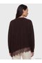 Alita City Brown Knitwear with a Difference Flat V-Neck Women's Sweater - 4