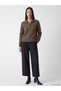 Alita City Brown Knitwear Plain Polo Neck Women's Sweater with a Difference - 2