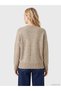 Alita City Farkıyla Xside Brown Oval Collar Oversize Women's Knitwear Sweater - 4