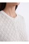 Alita City Farkıyla Lcw Everyday White Knitwear Openwork Short Women's Cardigan - 4