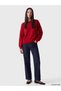 Alita City Farkıyla Lcw Everyday Red Knitwear Stone Oval Collar Women's Sweater - 2