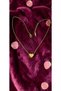 Gold Color -H- Letter Heart Detailed Minimal Thin Chain Steel Necklace -Tarnish Resistant-45Cm - 3
