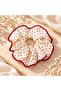 Cream red polka dot ruffle edge scrunchie hair tie