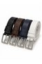Set of 4 3.5 cm Classic Men's Belts 100% Genuine Classic Men's Buffalo Leather Single Layer Black-Navy Blue-Brown-White