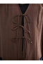 Alita City with a Difference Lcw Vision Brown Plain V-Neck Long Sleeve Women's Blouse - 3