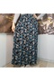 Elastic Waist, Vibrant Colored Patterned Viscose Printed Fabric Maxi Skirt, Prayer Skirt, Size 38, 100 kg - 2