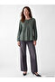 Alita City Lcw Grace Green Combed Cotton Embroidered Tie Collar Long Sleeve Women's Blouse with a Difference - 2