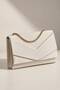 Women's Gold Satin Envelope Box Shoulder Bag - 2