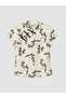Esvab • Modern & Distinctive Stand Collar Floral Blouse with Decorative Buttons - 2
