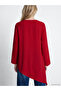 Alita City Lcw Vision Red Plain V-Neck Long Sleeve Women's Blouse with a Difference - 4