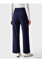 Two Mt Shop Quality Lcw Modest Navy Blue Diving Fabric Plain Standard & Regular Women's Sweatpants - 3