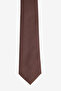 Men's Brown Patternless Tie - 2