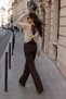 Women's Long Sleeve Sweater with Lace Detail on the Back - 8