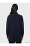 Two Mt Shop Quality Navy Blue Oversize Soft Touch Women's Sweatshirt Tunic - 4