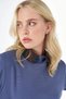 Turtleneck Basic Viscose Knitwear Tunic Crown Blue - 7