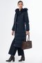 Goose down Filled Coat with Pocket Detail Navy Blue