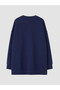 Two Mt Shop Quality Navy Blue Diver Fabric Plain Comfortable & Relaxing Women's Sweatshirt Tunic - 6
