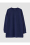 Two Mt Shop Quality Navy Blue Diver Fabric Plain Comfortable & Relaxing Women's Sweatshirt Tunic - 5