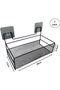 2-Pack Black Mesh Cupboard Door Storage Baskets - No-Drill Self-Adhesive Wall Mounted Organizer, Mul - 5