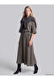 Alita City Lcw Vision Anthracite Plain Long Women's Skirt with a Difference