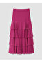 Alita City Lcw Vision Plum Plain Long Women's Skirt with a Difference - 5